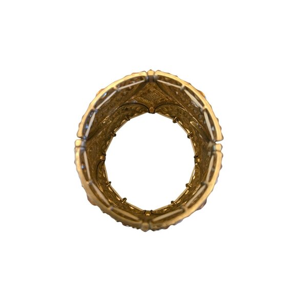 Cuff Bracelet Stretchable  Intricate Embellishments Rhinestone Detailing - Picture 2 of 3